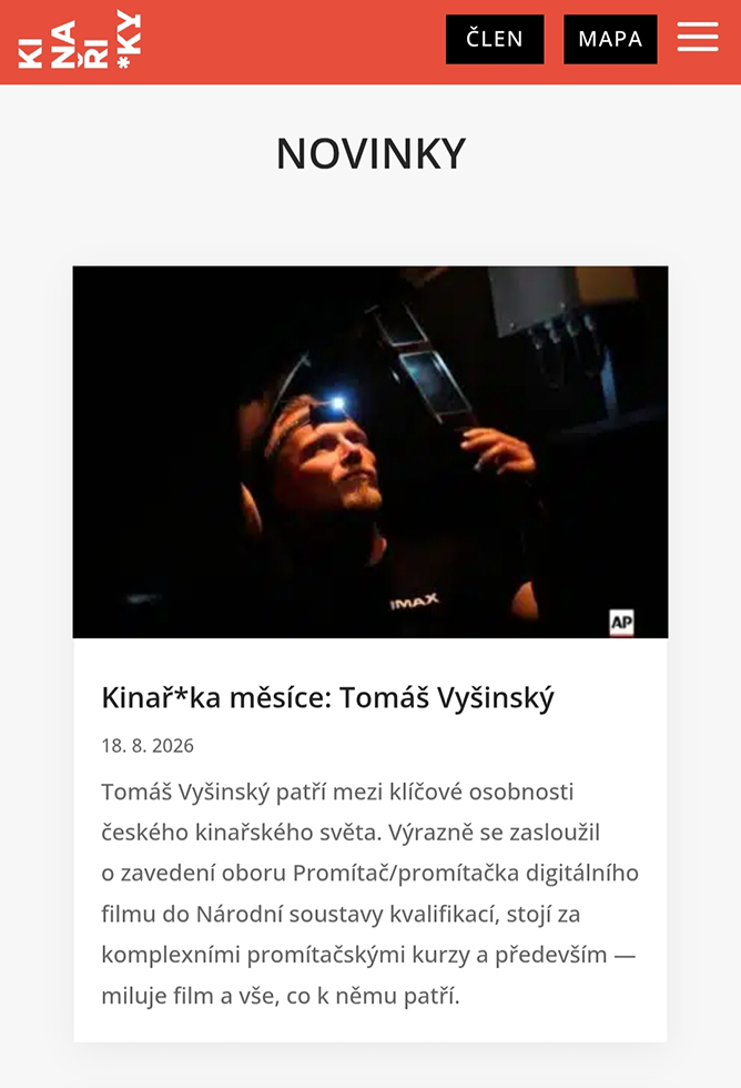 Rozhovor pro Kinaři: Kinař*ka měsíce Tomáš Vyšinský